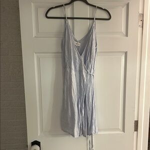 Light Blue Chambray wrap dress